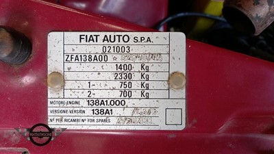 Lot 386 - 1982 FIAT STRADA 65 CL