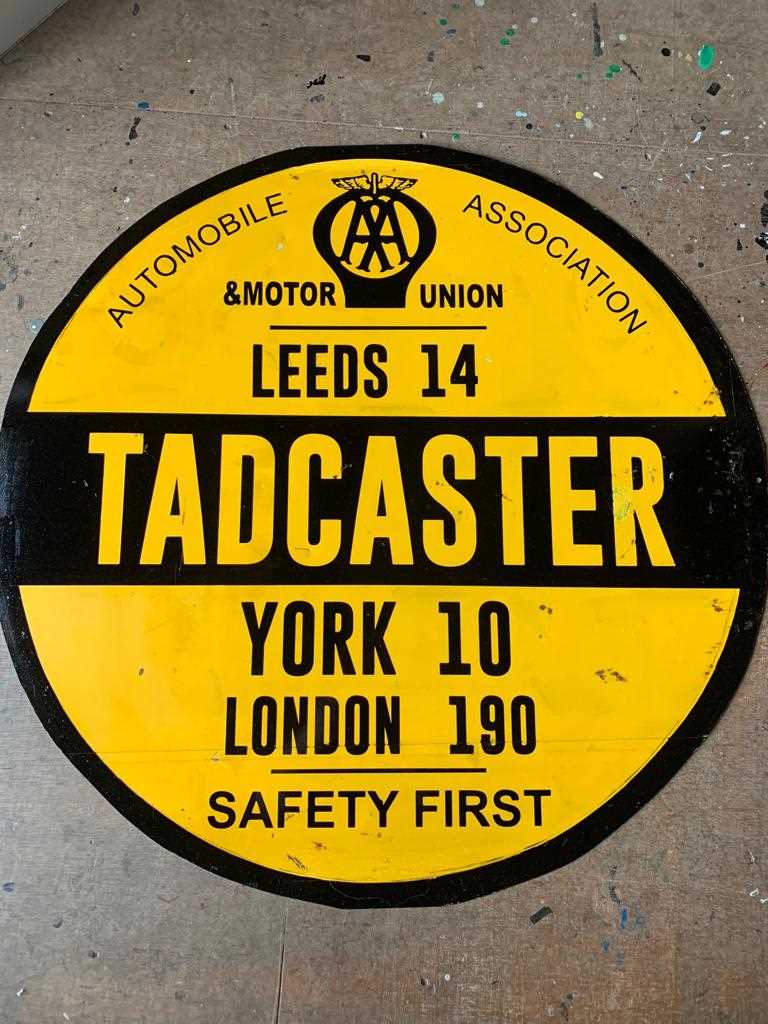 Lot 97 - AA TADCASTER ROUND SIGN
