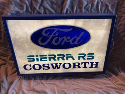 Lot 105 - FORD SIERRA RS COSWORTH DOUBLE SIDED LIGHT UP SIGN