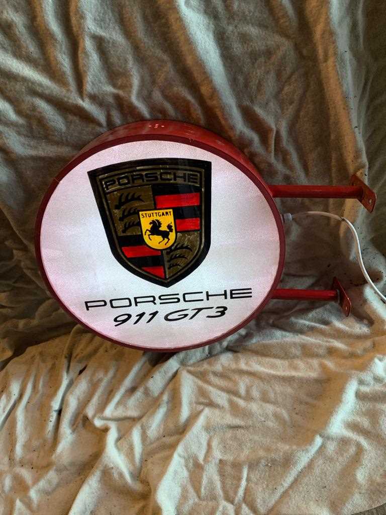 Lot 309 - PORSCHE DOUBLE SIDE LIGHT UP SIGN