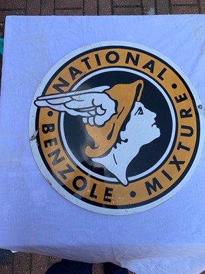 Lot 315 - NATIONAL BENZOLE ROUND SIGN