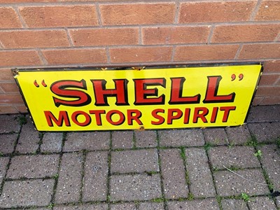 Lot 371 - SHELL MOTOR SPIRIT ENAMEL SIGN