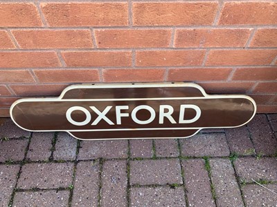 Lot 383 - OXFORD RAILWAY ENAMEL SIGN