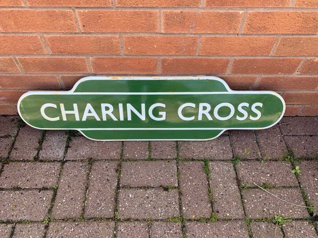 Lot 387 - CHARING CROSS RAILWAY ENAMEL SIGN