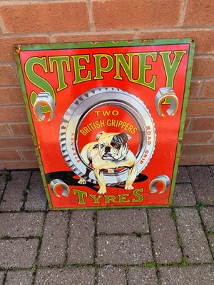 Lot 467 - STEPNEY TYRES ENAMEL SIGN