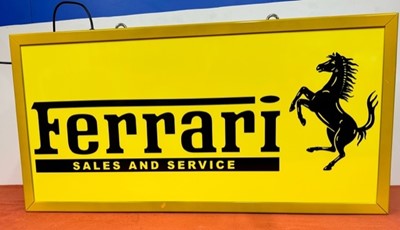 Lot 195 - FERRARI ILLUMINATED LED LIGHT BOX 39 X 20"