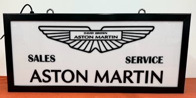 Lot 199 - ASTON MARTIN ILLUMINATED LIGHT BOX 31" X 15"