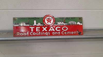 Lot 295 - TEXACO ROOF COUTINGS AND CEMENT SIGN