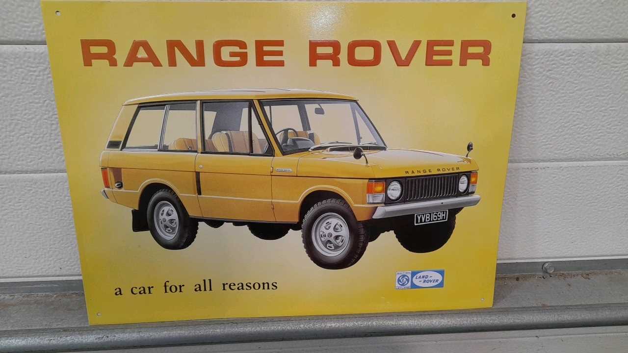 Lot 427 - RANGE ROVER TIN SIGN  16" X 12"