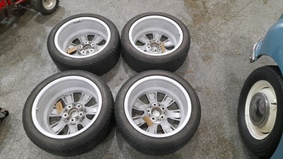 Lot 395 - BMW ALLOY WHEELS WITH WINTER TYRES  GOOD YEAR 225/45 R 17