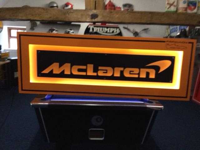 Lot 269 - LARGE ILLUMINATED MCLAREN SIGN