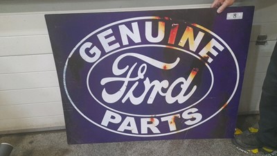 Lot 49 - LARGE GENUINE FORD PARTS METAL REPRO SIGN 35" X 47"