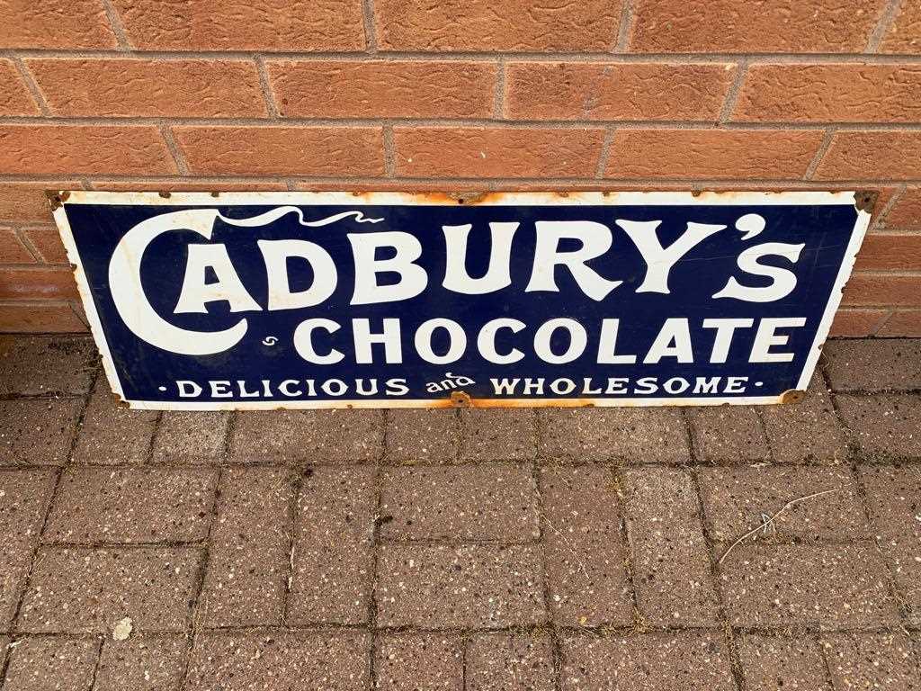 Lot 14 - CADBURYS CHOCOLATE ENAMEL SIGN