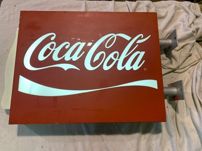 Lot 16 - DOUBLE SIDED LIGHT UP COCA COLA SIGN