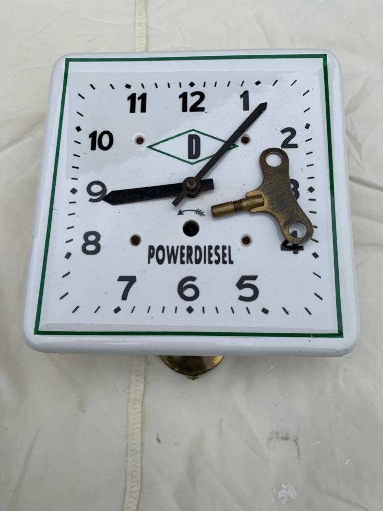 Lot 55 - OLD POWER DIESEL WALL CLOCK