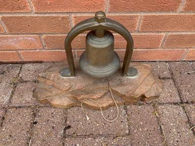 Lot 57 - OLD SHIPS BELL ON STAND