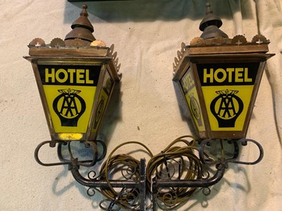 Lot 61 - PAIR OF SMALL AA HOTEL LAMPS