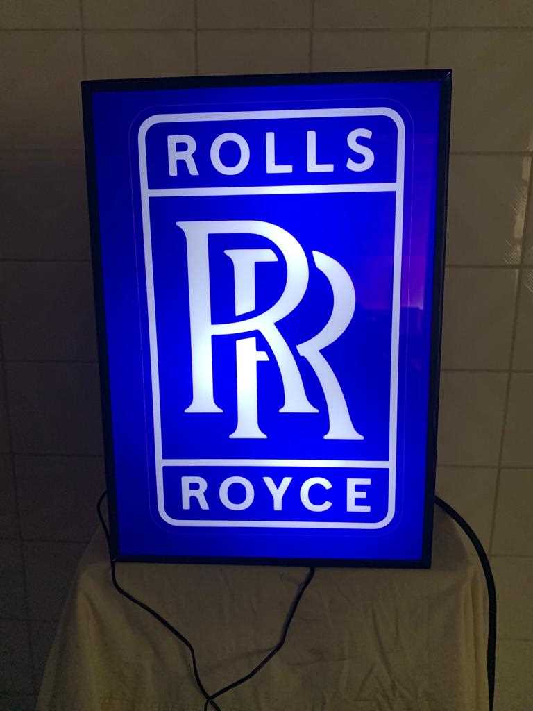 Lot 69 - ROLLS ROYCE LIGHT UP SIGN