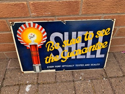 Lot 81 - SHELL GUARANTEE ENAMEL SIGN