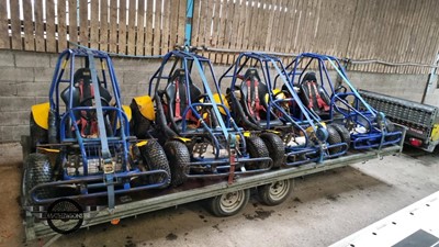 Lot 688 - FOUR BUGGIES ON A BATEMAN TRAILER