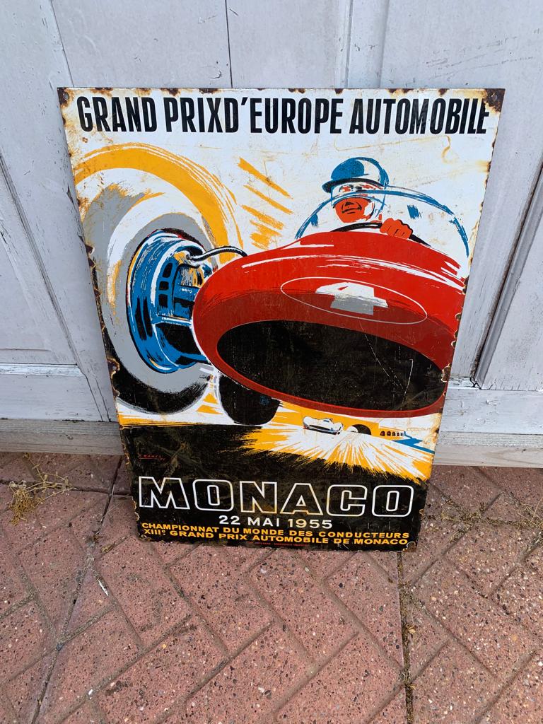 Monaco. Sign Letters Lot 73 - 1965 MONACO ENAMEL SIGN