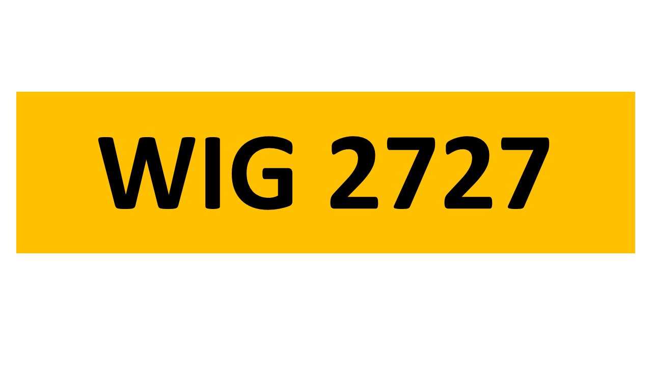 Lot 42 - REGISTRATION ON RETENTION - WIG 2727