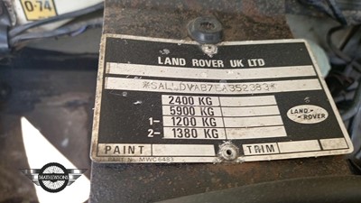 Lot 668 - 1989 LAND ROVER 90 4C REG DT DIESEL