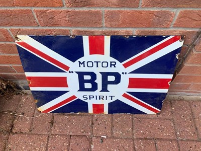 Lot 161 - BP MOTOR SPIRIT ENAMEL SIGN