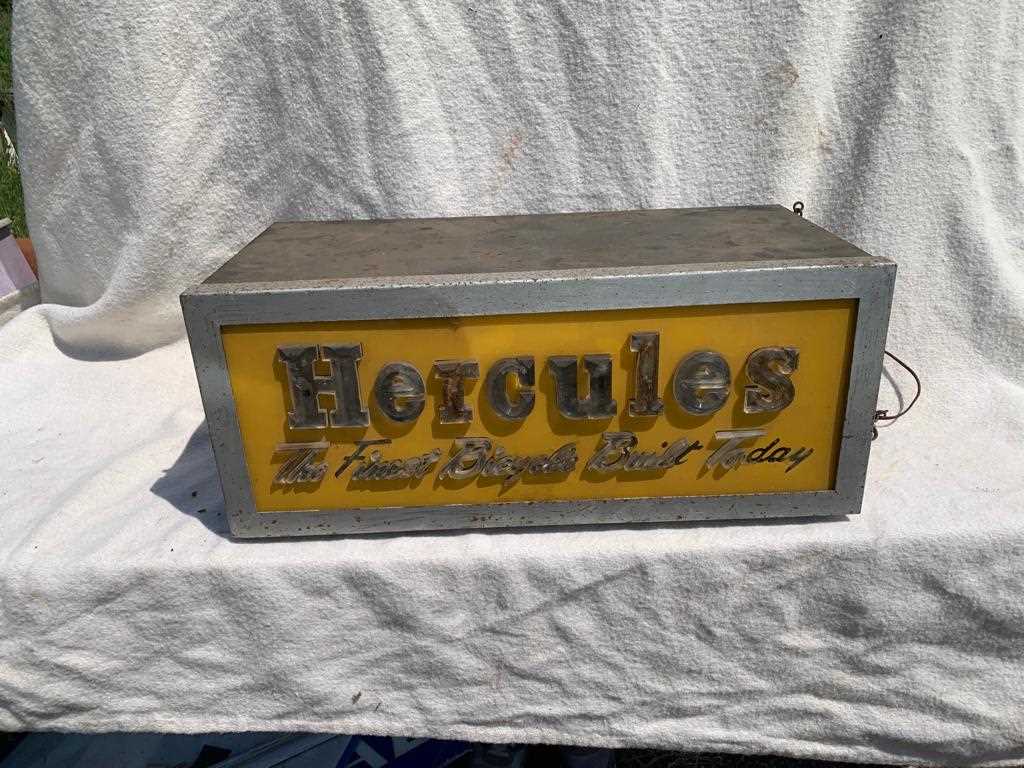 Lot 235 - RARE HERCULES LIGHTUP SIGN