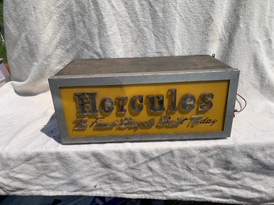 Lot 235 - RARE HERCULES LIGHTUP SIGN