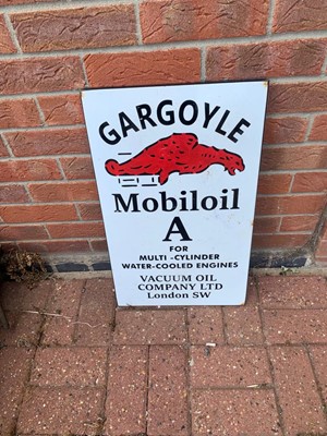 Lot 531 - GARGOYLE MOBILOIL A ENAMEL SIGN