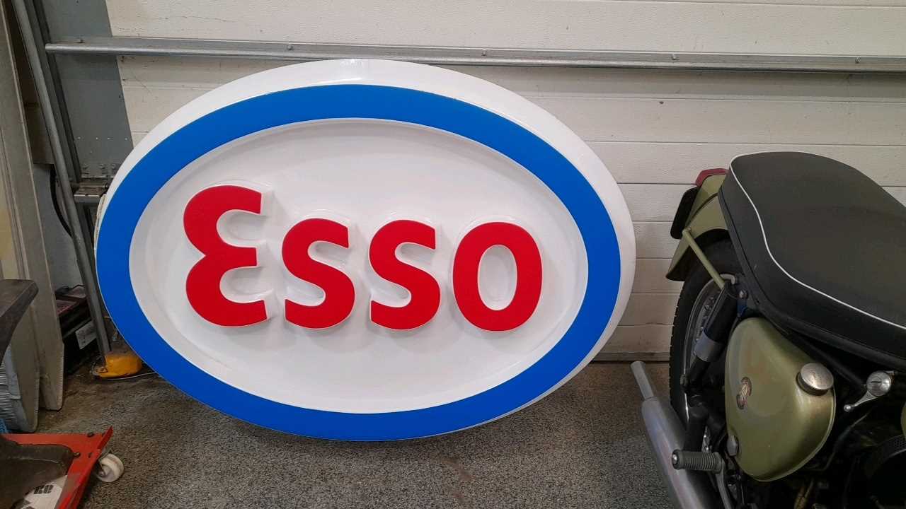 Lot 45 - ESSO OVAL SIGN PLASTIC 56" X 40"