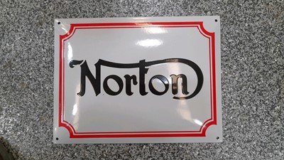 Lot 667 - NORTON SIGN 16" X 12"