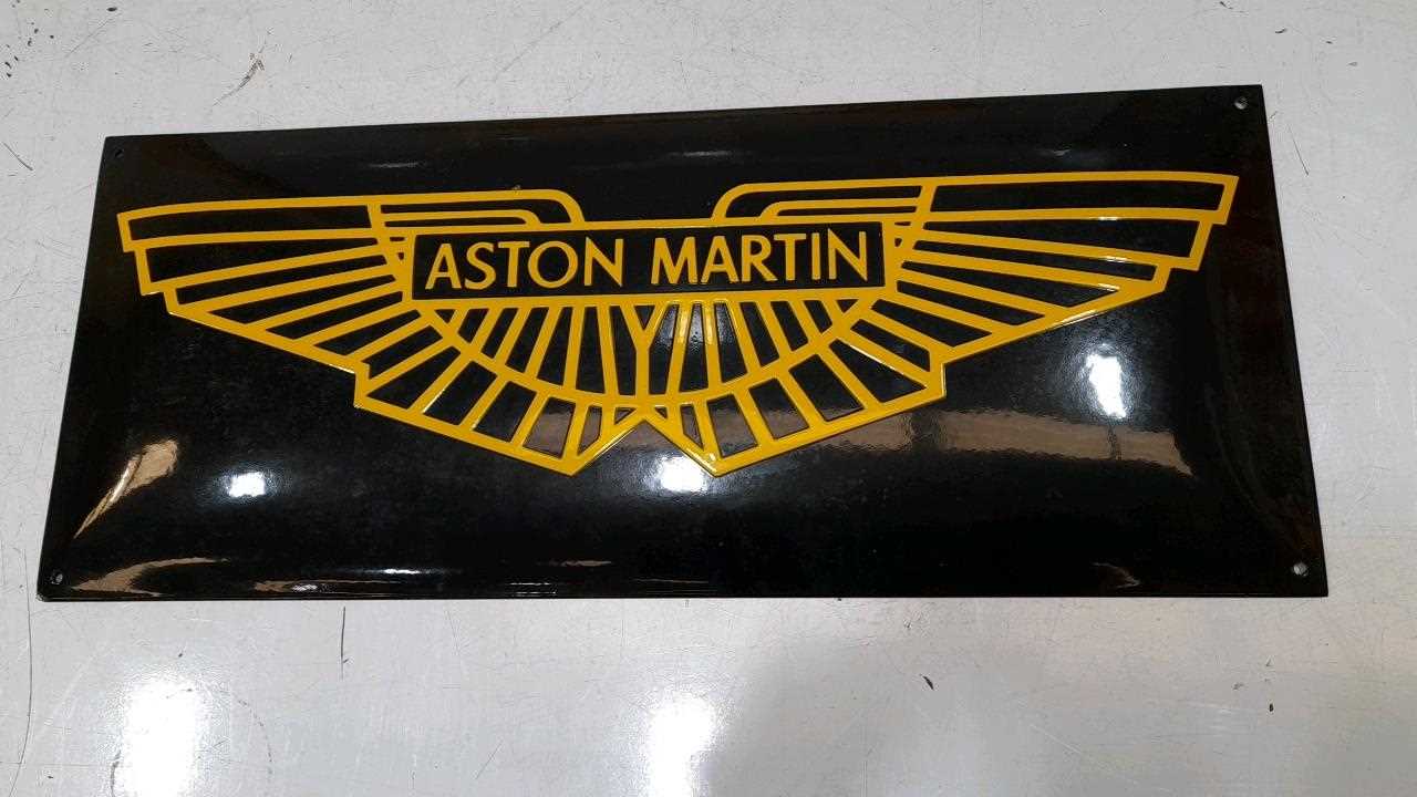 Lot 495 - ASTON MARTIN SIGN 24" X 10"