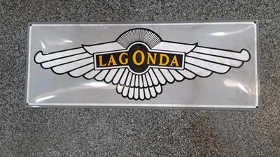 Lot 519 - LAGONDA  SIGN  27" X 10"