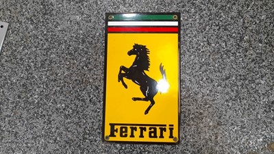 Lot 655 - FERRARI SIGN 12" X 7"