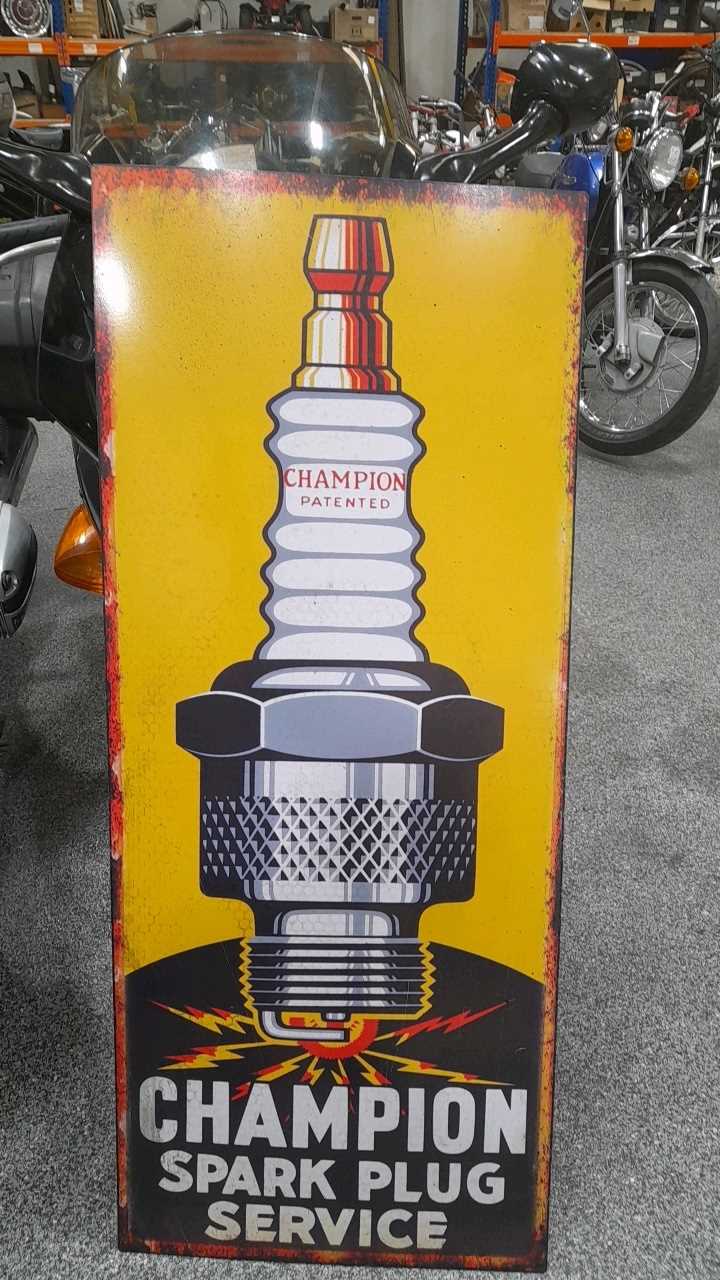 Lot 45 - CHAMPION SPARK PLUG SERVICE , METAL , REPRO