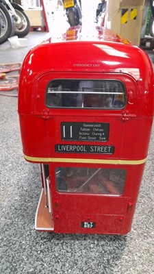 Lot 469 - ROUTEMASTER BUS SCALE MODEL COMPLETE AND IN WORKING ORDER 27" X 14.5" X 8"