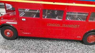 Lot 469 - ROUTEMASTER BUS SCALE MODEL COMPLETE AND IN WORKING ORDER 27" X 14.5" X 8"