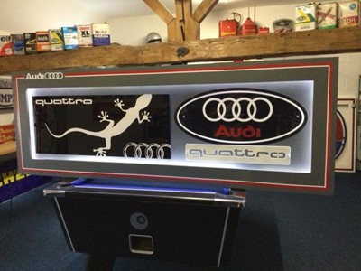 Lot 257 - LARGE ILLUMINATED AUDI QUATTRO SIGN