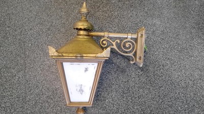 Lot 539 - VINTAGE POLICE LANTERN 24" HIGH 11" SQUARE