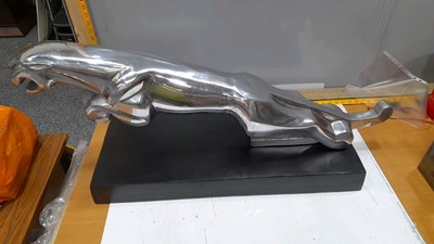 Lot 377 - LARGE JAGUAR CAT METAL  40" X 11" X 16"