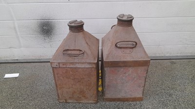 Lot 599 - 2X LARGE OIL/PETROL TINS