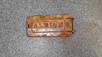 Lot 695 - CAST IRON ALBION SIGN