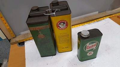 Lot 133 - 2X 5 L MOTOR OIL TINS AND 1X QUART TIN