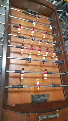 Lot 1 - WOODEN FOOTBALL GAME ON STAND
