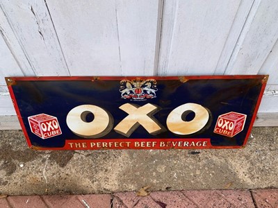 Lot 73 - OXO ENAMEL SIGN 11" X 30"