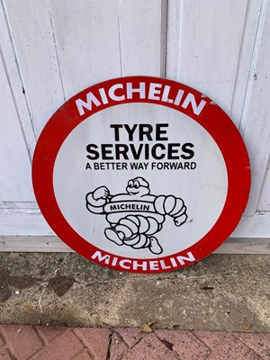 Lot 121 - ROUND MICHELIN TYRE SERVICE SIGN 23.5" DIA