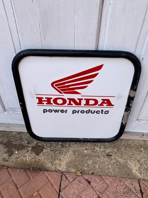 Lot 125 - DOUBLE SIDED HONDA POWER PRODUCTS SIGN 24" X 24"