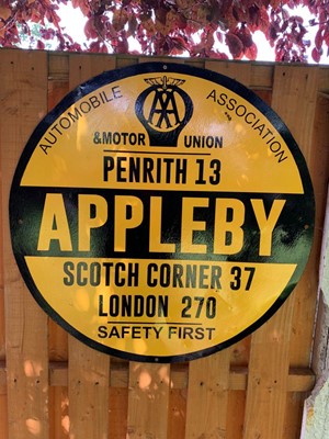 Lot 219 - AA ROUND SIGN OF APPLEBY 27" DIA